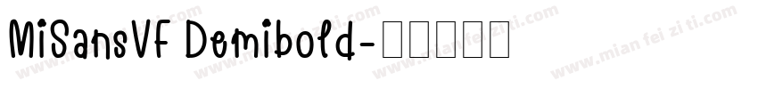 MiSansVF Demibold字体转换
